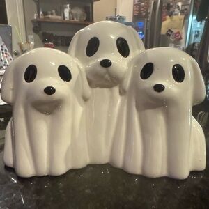 Ceramic Dog Trio GHOST Figurine